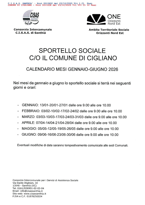 Sportello sociale CISAS