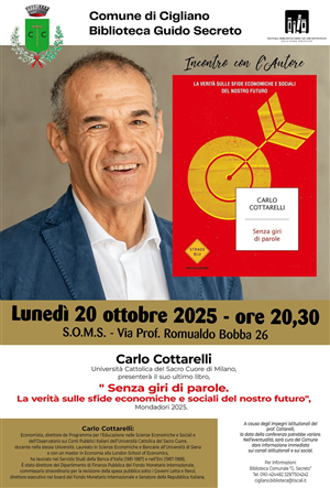 COMUNE DI CIGLIANO - BIBLIOTECA COMUNALE: INCONTRO CON L'AUTORE