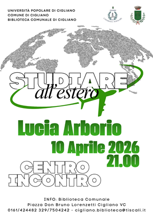 UNIVERSITA' POPOLARE CIGLIANO - COMUNE DI CIGLIANO - BIBLIOTECA GUIDO SECRETO