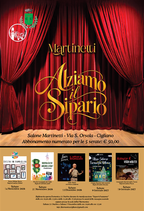 Rassegna Teatrale: "Martinetti Alziamo il Sipario"