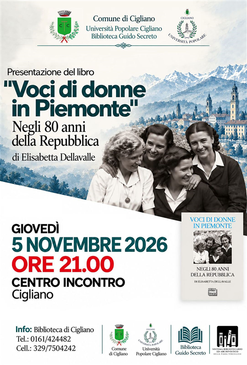 Università Popolare Cigliano - Comune di Cigliano - Biblioteca Guido Secreto
