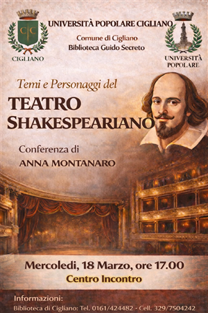 UNIVERSITA' POPOLARE CIGLIANO - COMUNE DI CIGLIANO - BIBLIOTECA GUIDO SECRETO