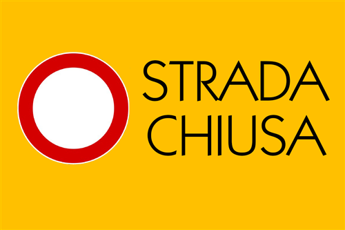 Avviso chiusura strada