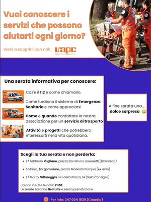 V.A.P.C.: VUOI CONOSCERE I SERVIZI CHE POSSONO AIUTARTI OGNI GIORNO?